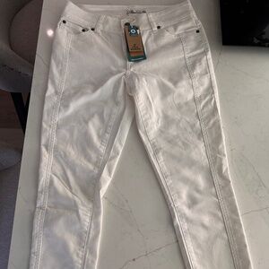 Prana mid rise white pants new
